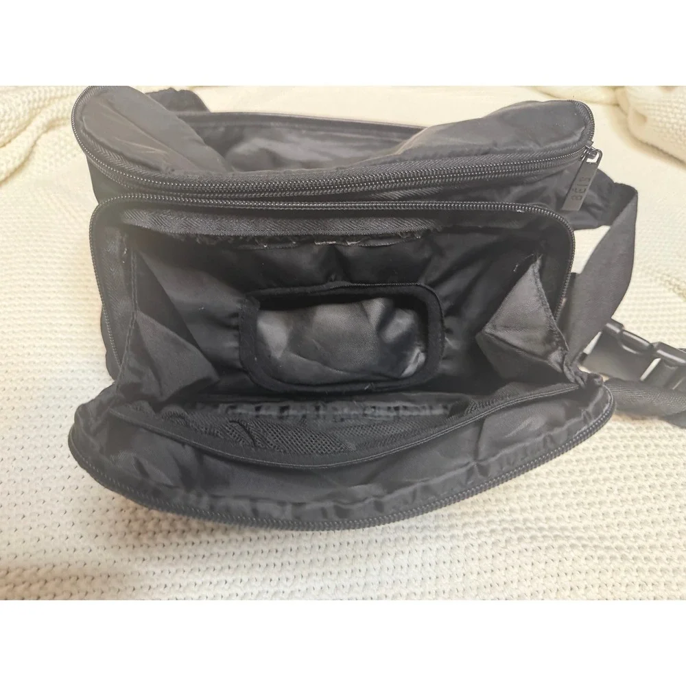 BEIS The Diaper Fanny Pack Black Nylon Crossbody Waist Bag with Wipes Pocket